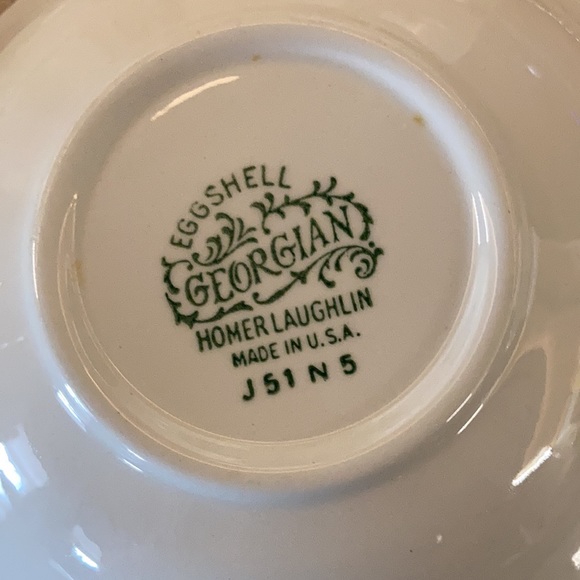 Homer Laughlin Eggshell Georgian Chateaux Blue small fruit bowls - Picture 4 of 5